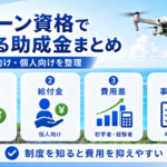 ドローン資格で使える助成金まとめ【2026年最新版】